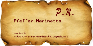 Pfeffer Marinetta névjegykártya